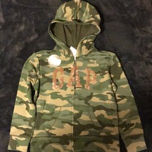 GAP Kids NWT Camo Hoodie w/Flippy Sequins